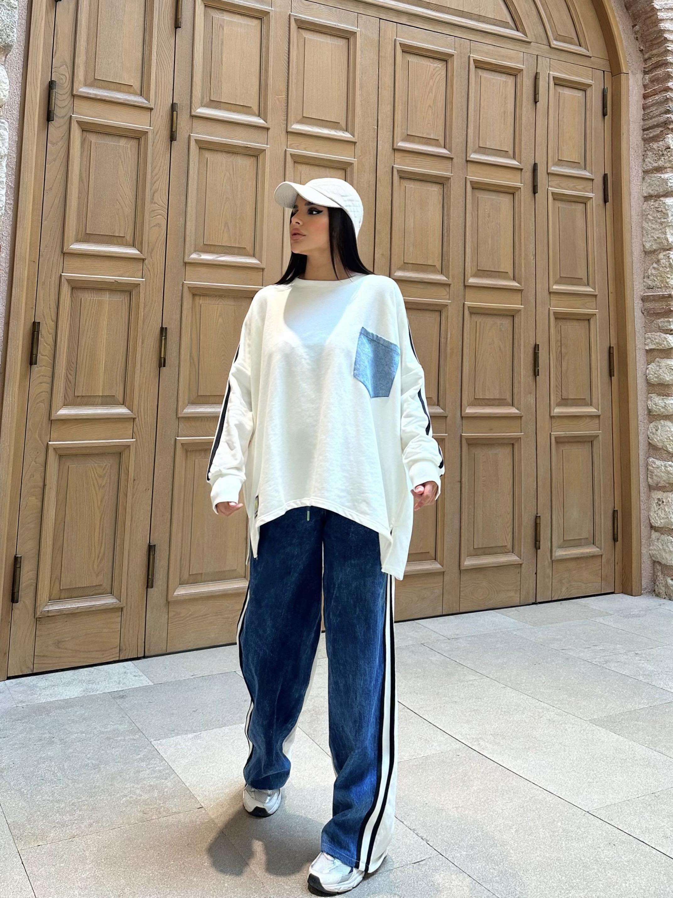Shaya Tasarım Oversize Takım Beyaz