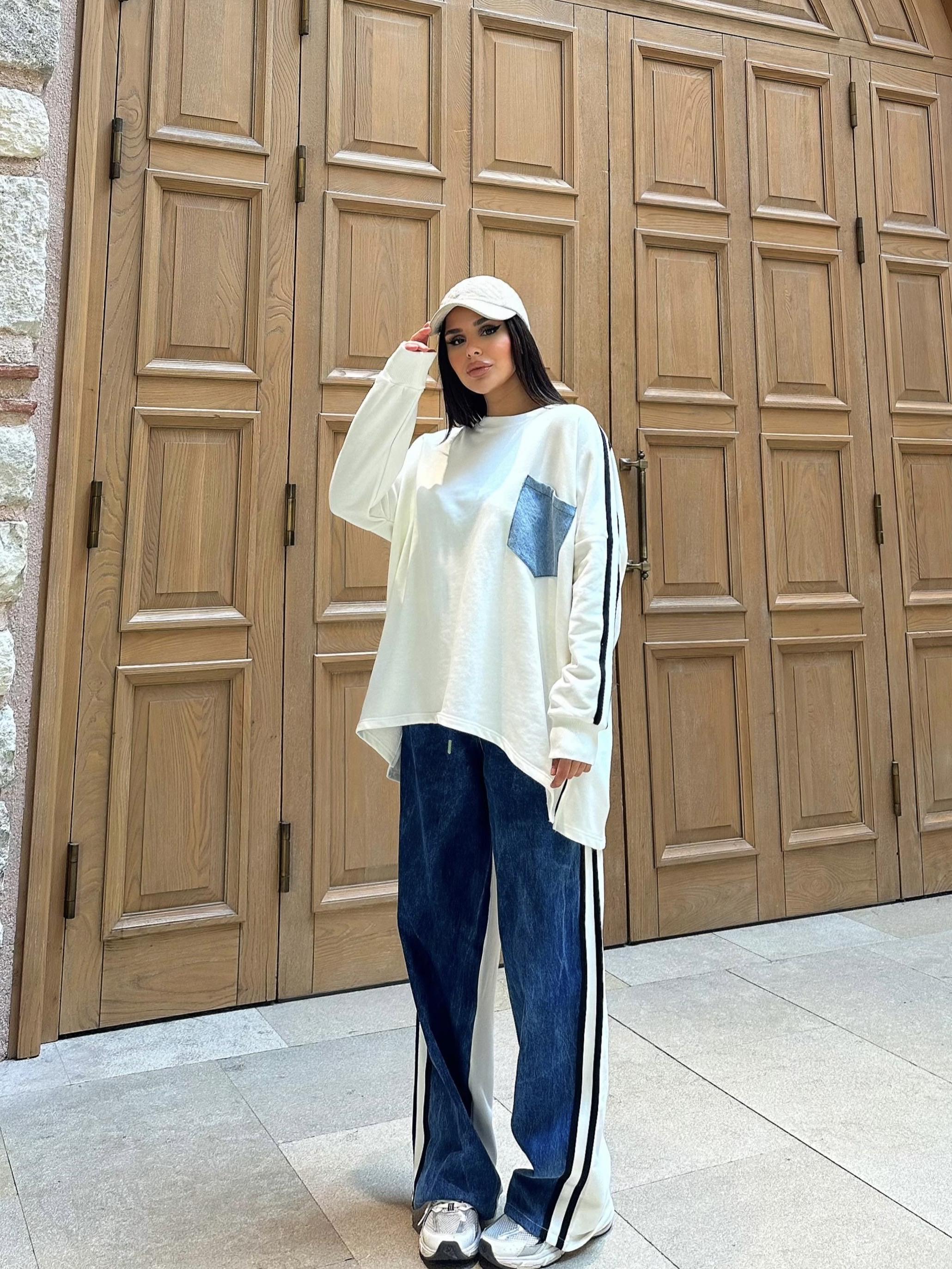 Shaya Tasarım Oversize Takım Beyaz · 3