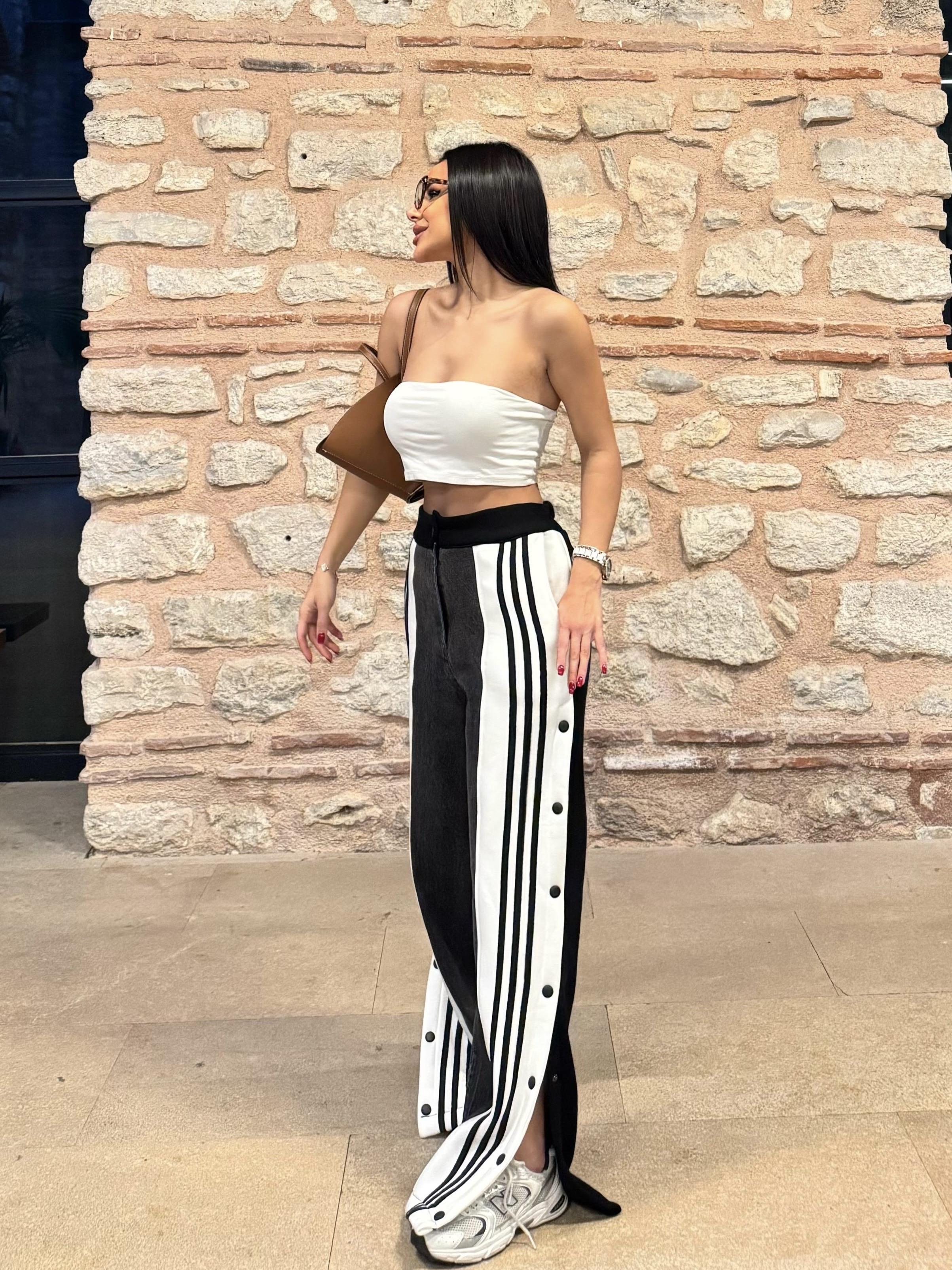 Trend Çıt Çıt Detaylı Denim Pantolon Gri