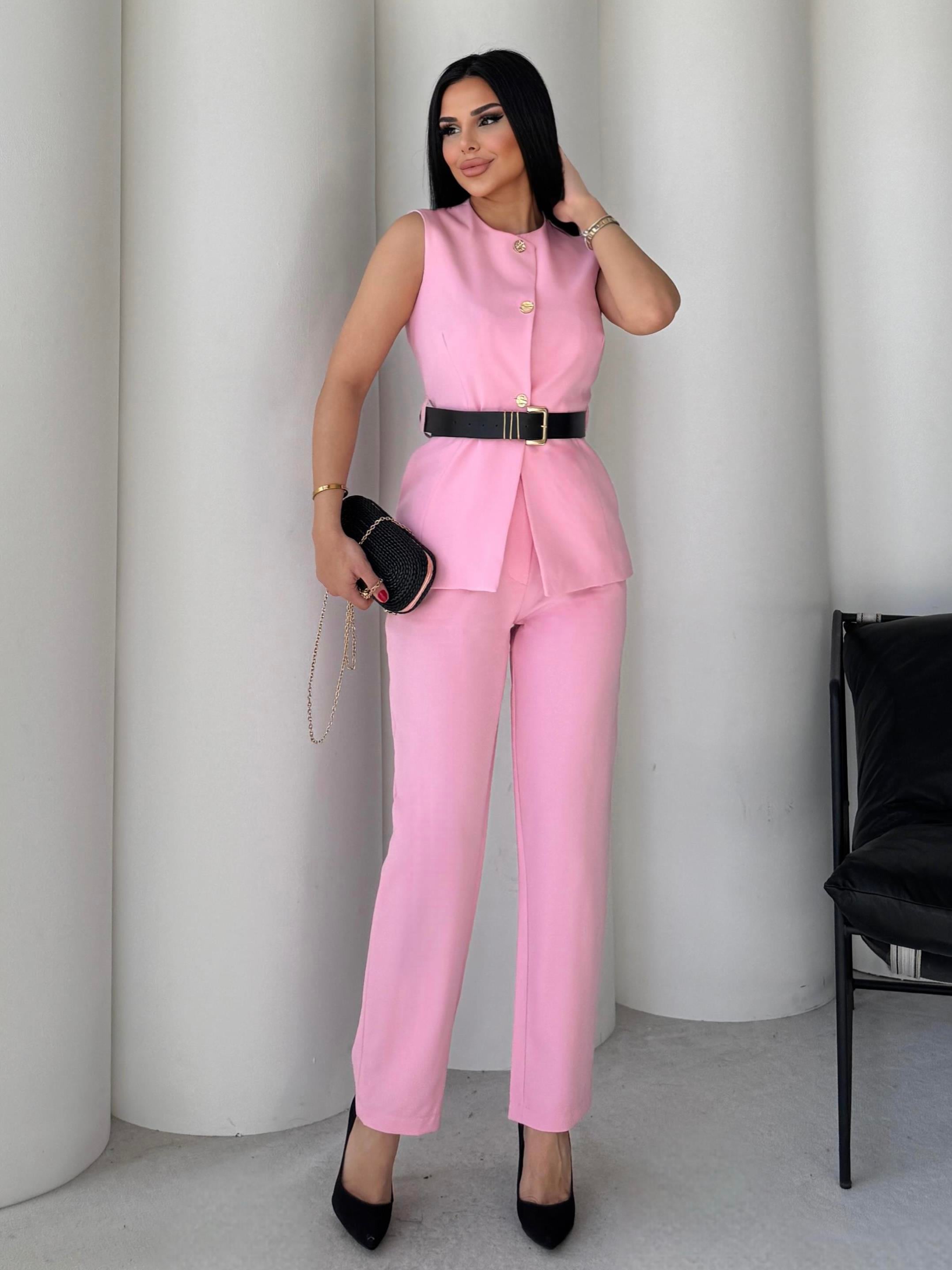 Venezia Kemer Detaylı Takım Pembe