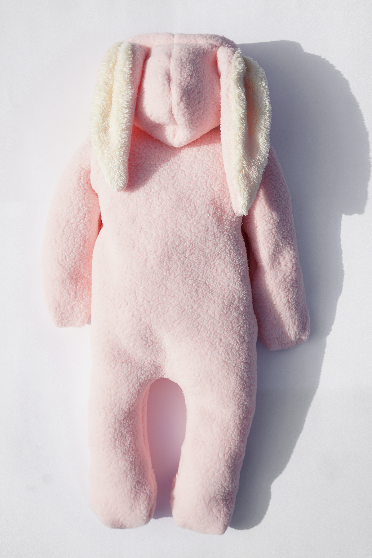 Kız Bebek Ve Çocuk Peluş Pembe Patikli Tavşan Tulum