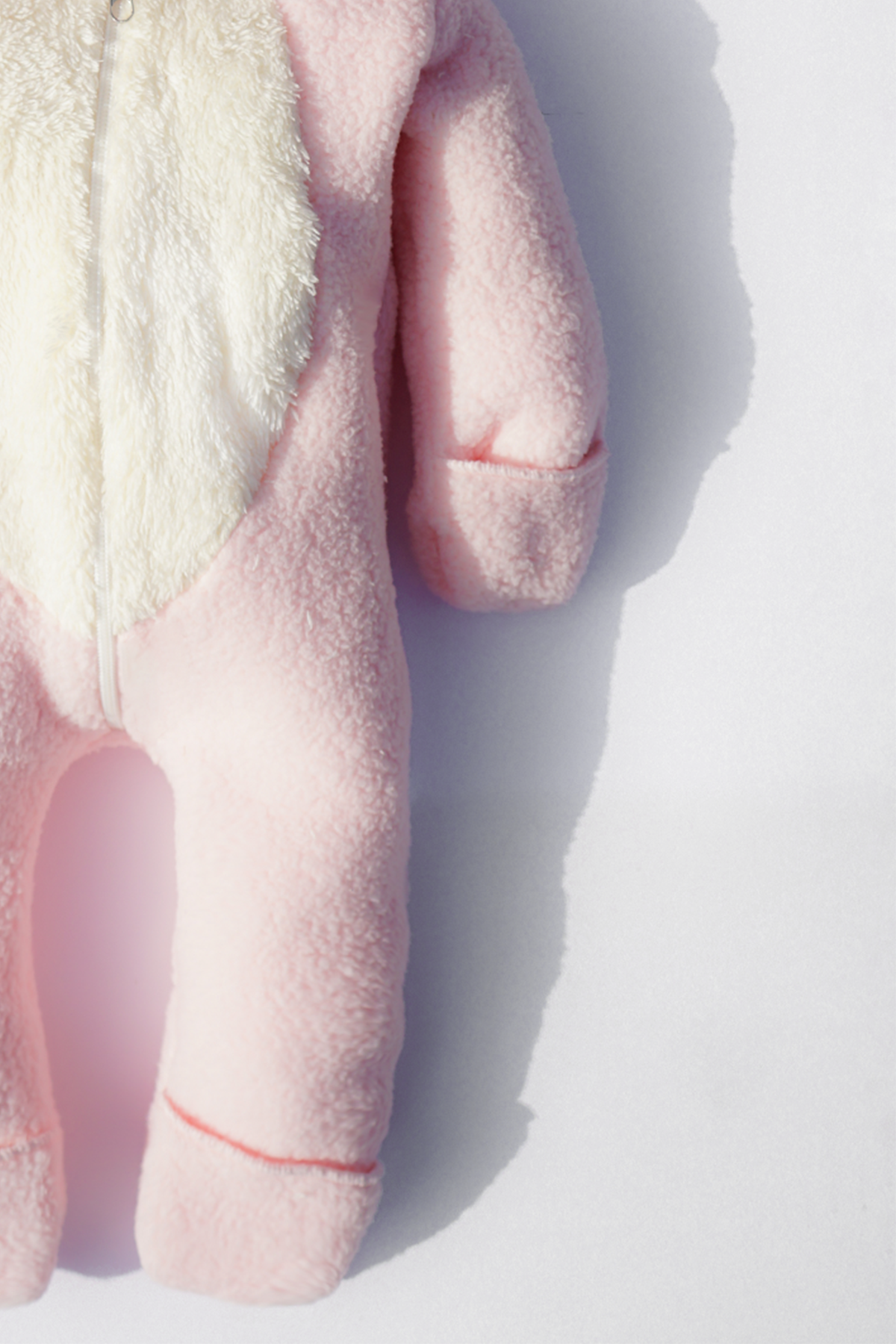 Kız Bebek Ve Çocuk Peluş Pembe Patikli Tavşan Tulum