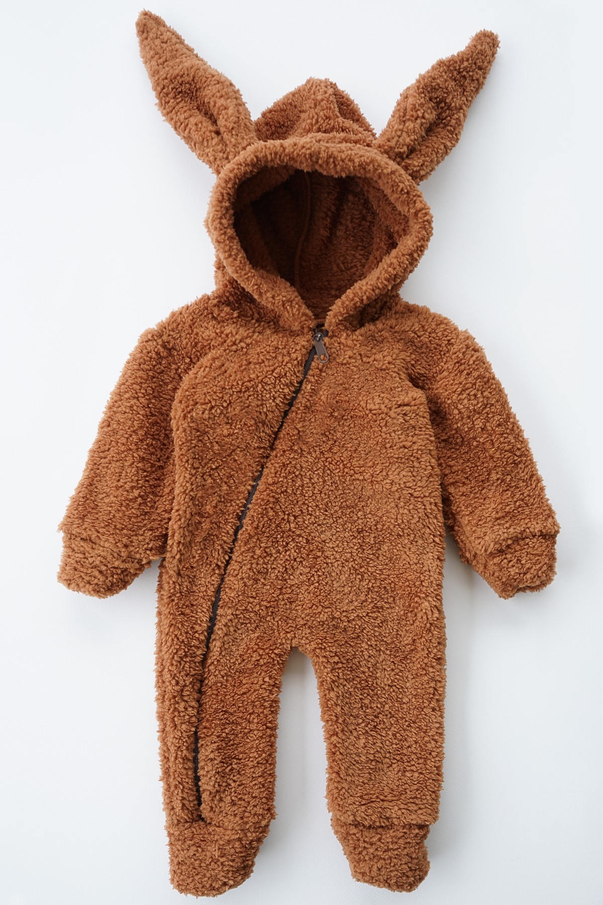 Kız Erkek Bebek Ve Çocuk Peluş Kahverengi Tavşan Tulum