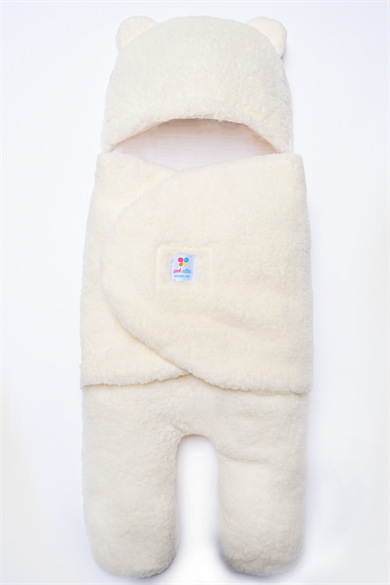  Ayıcık Tasarımlı Müslin Astarlı Peluş Kundak