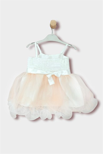 1-3 Yaş Kız Çocuk Fırfırlı Askılı Çiçekli Elbise