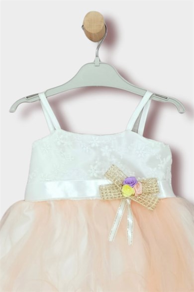 1-3 Yaş Kız Çocuk Fırfırlı Askılı Çiçekli Elbise