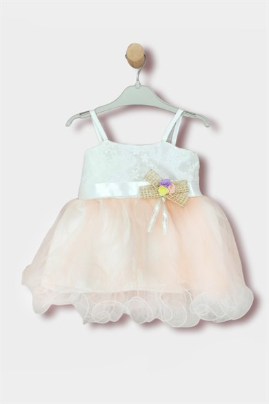 1-3 Yaş Kız Çocuk Fırfırlı Askılı Çiçekli Elbise