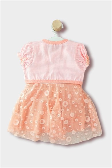 1-3 Yaş Kız Çocuk Taçlı Bolerolu Tül Etekli Elbise