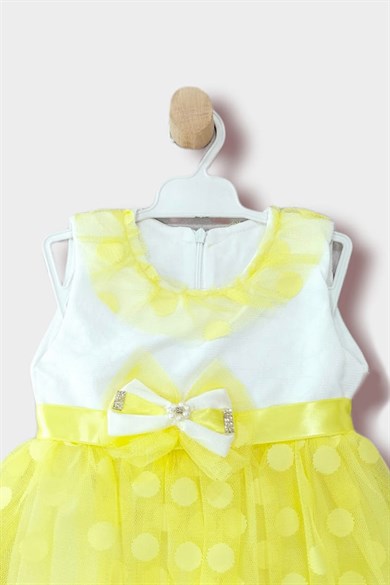 1-4 Yaş Kız Çocuk Tül Etekli Kolsuz Elbise