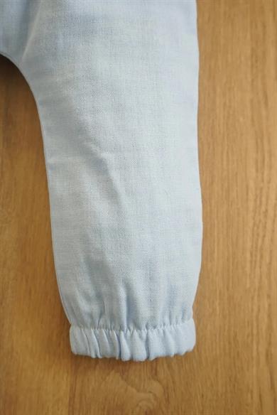 Erkek Bebek Kısa Kollu Müslin İkili Takım