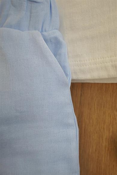 Erkek Bebek Kısa Kollu Müslin İkili Takım