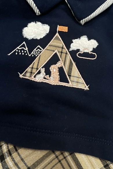 Erkek Bebek Pamuklu Uzun Kollu Çıtçıtlı Takım