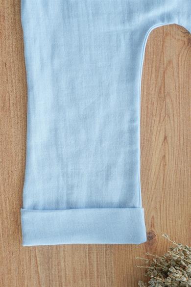 Erkek Bebek Ve Çocuk Gömlekli Ayıcıklı Müslin Salopet Tulum