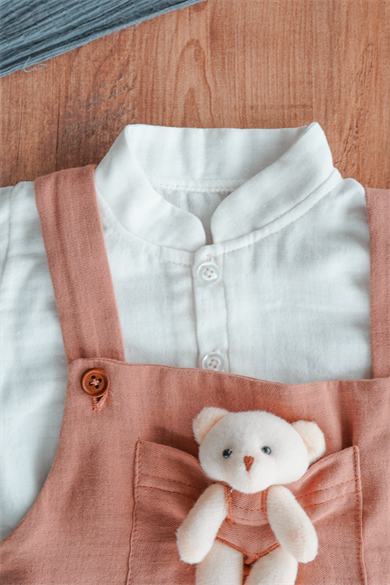 Erkek Bebek Ve Kız Çocuk Şortlu Ayıcıklı Takım