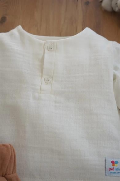 Erkek Kız Bebek Uzun Kollu Müslin İkili Çocuk Takımı