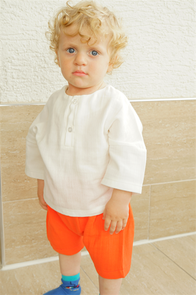 Erkek Kız Bebek Ve Çocuk Oversize Şortlu Takım