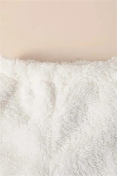 Erkek Kız Bebek ve Çocuk Pofuduk Fermuarsız Uzun Kollu Takım