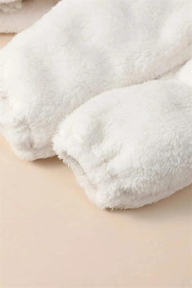 Erkek Kız Bebek ve Çocuk Pofuduk Fermuarsız Uzun Kollu Takım