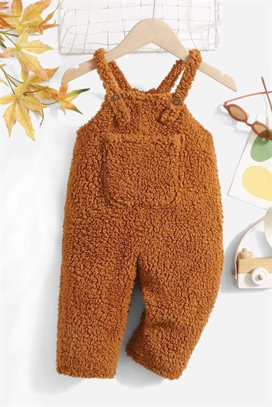 Erkek Kız Bebek ve Çocuk Pofuduk Kumaş Salopet