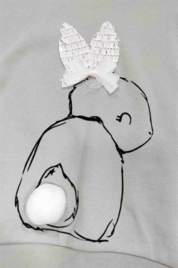 Kız Bebek Mint Yeşil Pullu Tavşancık Desenli İkili Takım