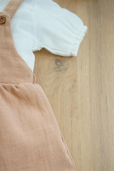 Kız Bebek Müslin Oyuncak Ayıcıklı Çocuk Elbisesi