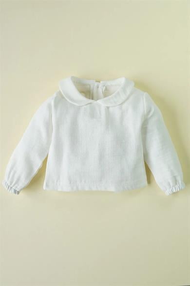 Kız Bebek Müslin Uzun Kollu Bebe Yaka Gömlek