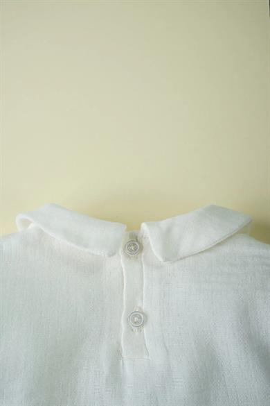 Kız Bebek Müslin Uzun Kollu Bebe Yaka Gömlek