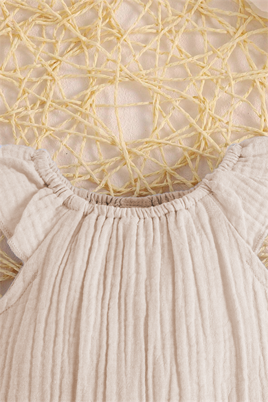 Kız Bebek Ve Çocuk Bandanalı Müslin Tulum