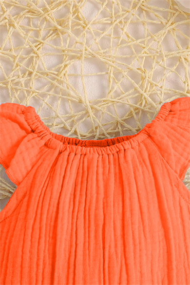 Kız Bebek Ve Çocuk Bandanalı Müslin Tulum