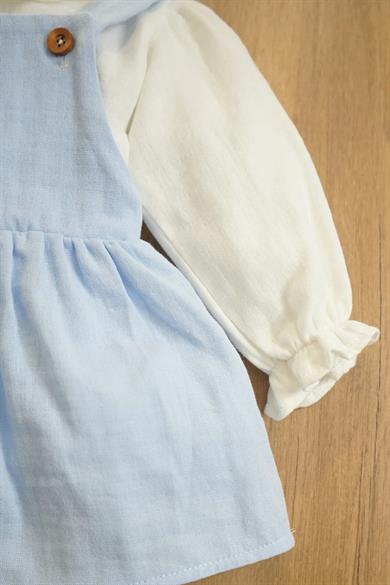 Kız Bebek Ve Çocuk Müslin Kumaş Elbisesi