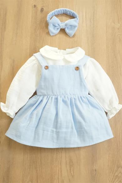 Kız Bebek Ve Çocuk Müslin Kumaş Elbisesi