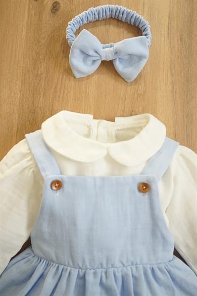 Kız Bebek Ve Çocuk Müslin Kumaş Elbisesi