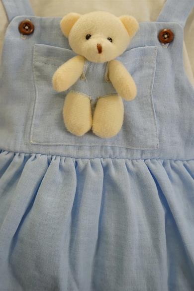 Kız Bebek Ve Çocuk Oyuncak Ayıcık Müslin Pamuklu Elbise