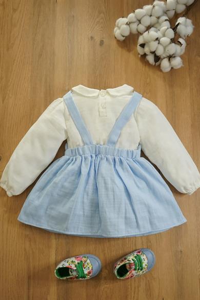 Kız Bebek Ve Çocuk Oyuncak Ayıcık Müslin Pamuklu Elbise