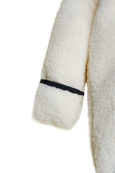 Kız Erkek Bebek Ve Çocuk Kapüşonlu Biyeli Peluş Tulum