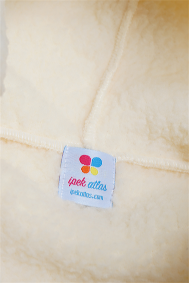 Kız Erkek Bebek Ve Çocuk Kapüşonlu Biyeli Peluş Tulum