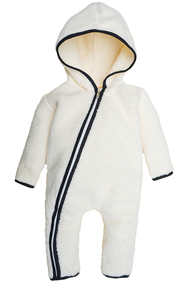 Kız Erkek Bebek Ve Çocuk Kapüşonlu Biyeli Peluş Tulum