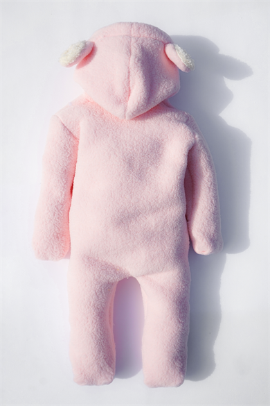 Kız Erkek Bebek Ve Çocuk Kapüşonlu Kışlık Peluş Ayı Tulum