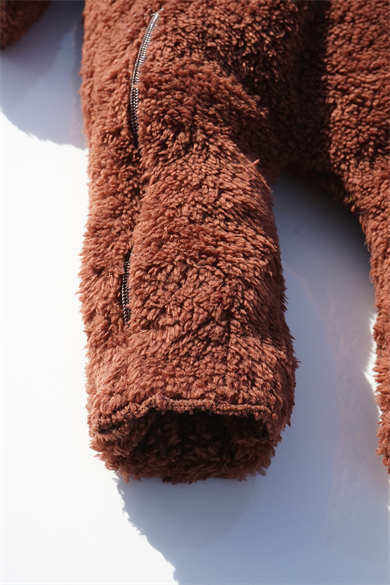 Kız Erkek Bebek Ve Çocuk Kapüşonlu Kışlık Peluş Ayı Tulum