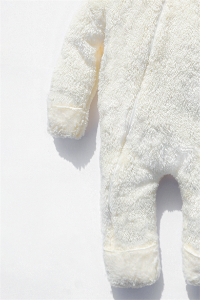 Kız Erkek Bebek Ve Çocuk Kapüşonlu Kışlık Peluş Ayı Tulum