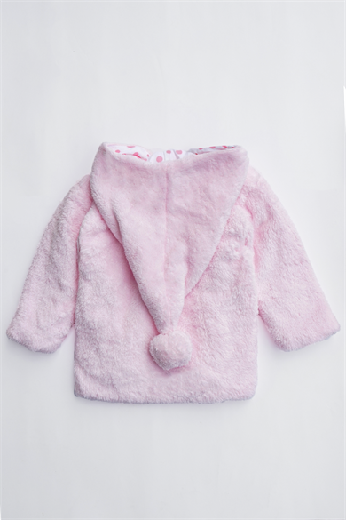 Kız Erkek Bebek Ve Çocuk Müslin Astarlı Ponponlu Kapüşonlu Mont