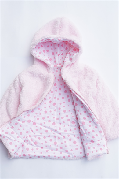 Kız Erkek Bebek Ve Çocuk Müslin Astarlı Fermuarlı Peluş Mont