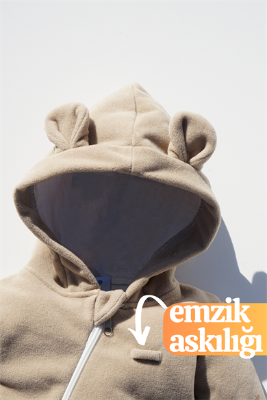 Kız Erkek Bebek Ve Çocuk Müslin Astarlı Polar Tulum