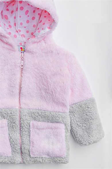 Kız Erkek Bebek Ve Çocuk Müslin Astarlı Ayıcıklı Peluş Mont