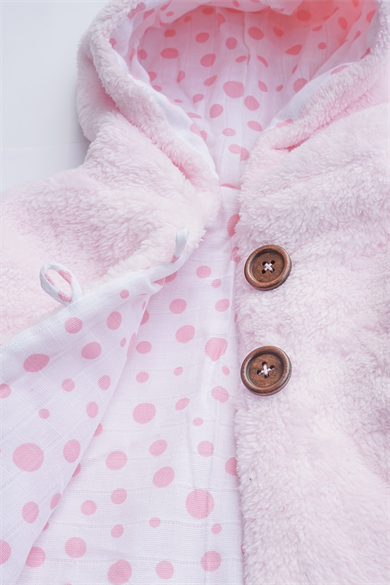 Kız Erkek Bebek Ve Çocuk Müslin Astarlı Ponponlu Kapüşonlu Mont