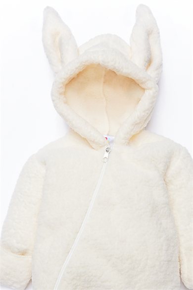 Kız Erkek Bebek Ve Çocuk Peluş Fermuarlı Kışlık Tavşan Tulum