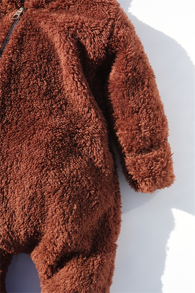 Kız Erkek Bebek Ve Çocuk Peluş Fermuarlı Kışlık Tavşan Tulum