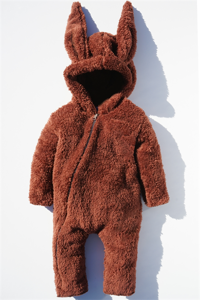 Kız Erkek Bebek Ve Çocuk Peluş Fermuarlı Kışlık Tavşan Tulum
