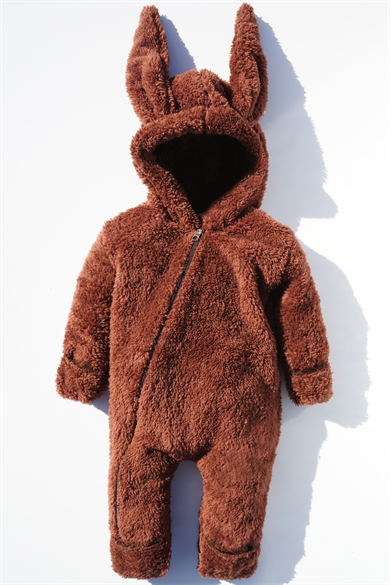 Kız Erkek Bebek Ve Çocuk Peluş Fermuarlı Kışlık Tavşan Tulum