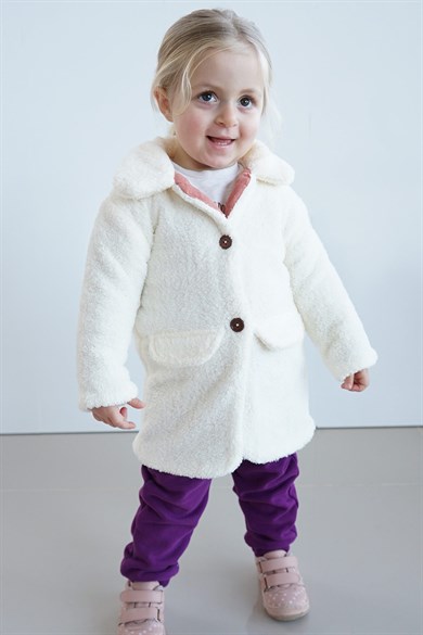 Peluş Kız Çocuk Yüzde Yüz Pamuk Terletmez Dört Katlı Müslin İç Astar Welsoft Kaban